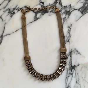 J.Crew Gold Gem Collar Necklace